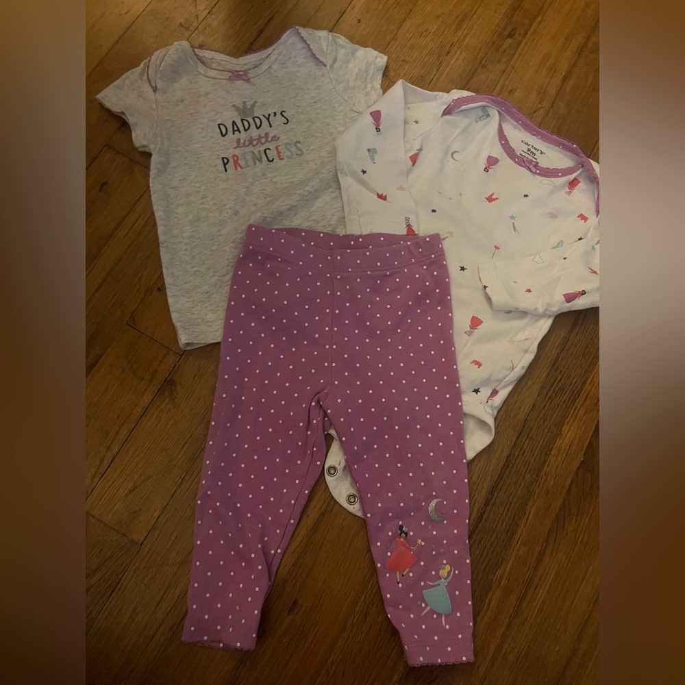 Carter's Purple and Gray Kids Matching Set